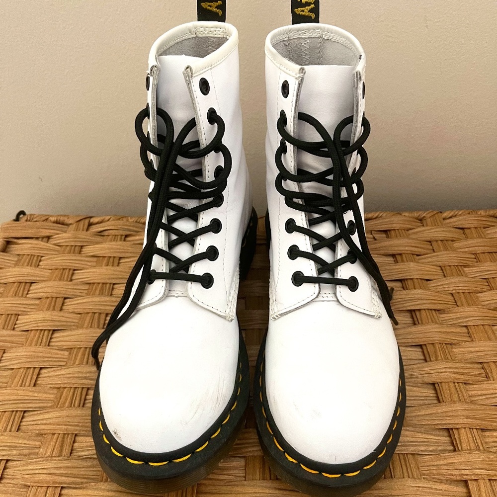 Dr. Martens White Boots